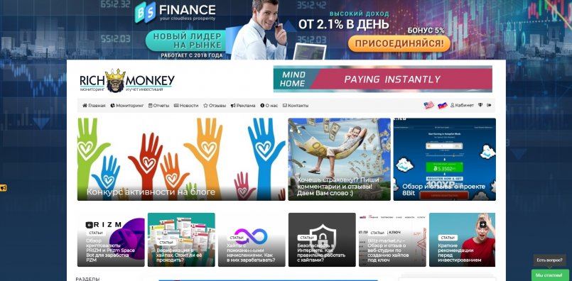 BSFinance.biz — Проект приобрел брендинг на блоге на 2 месяца.